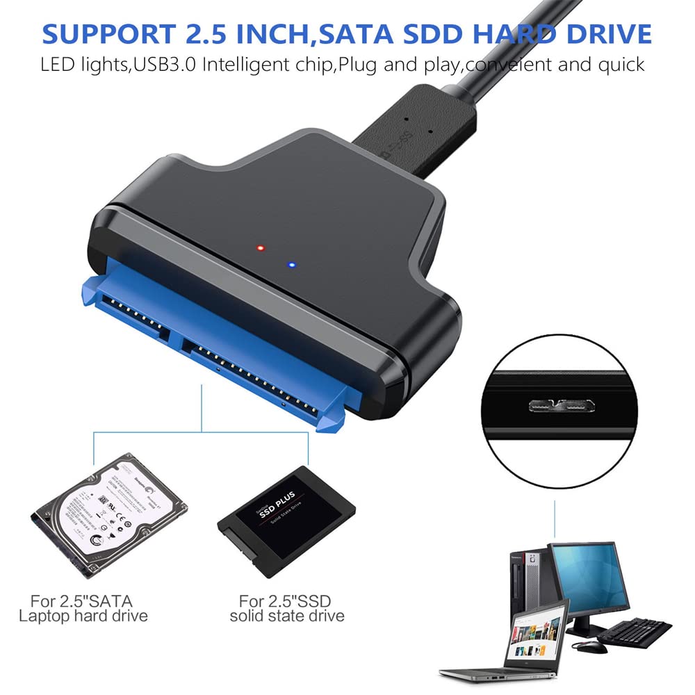 Amazon.com: NFHK 5Gbps Micro USB 3.0 to SATA 22Pin 7+15 Enclosure